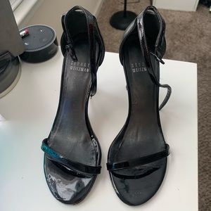 Stuart Weitzman black strapped heels